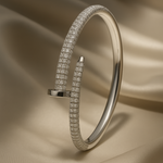 Load image into Gallery viewer, 925 Sterling Silver Nail-Style Kada Bracelet – Contemporary Elegance Redefined - SILVER OCEAN 925 Sterling Silver Nail-Style Kada Bracelet – Contemporary Elegance Redefined