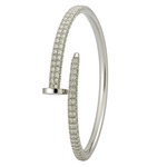 Load image into Gallery viewer, 925 Sterling Silver Nail-Style Kada Bracelet – Contemporary Elegance Redefined - SILVER OCEAN 925 Sterling Silver Nail-Style Kada Bracelet – Contemporary Elegance Redefined