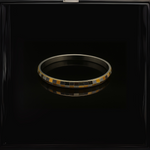 Load image into Gallery viewer, Elegant Men’s Silver Kada with Dual-Tone Geometric Design - SILVER OCEAN Elegant Men’s Silver Kada with Dual-Tone Geometric Design