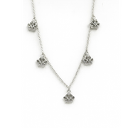 925 Sterling Silver Crown Charm Necklace Silver Ocean 925 Sterling Silver Crown Charm Necklace