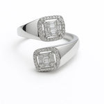 Load image into Gallery viewer, 925 Sterling Silver Dual Halo Ring - SILVER OCEAN 925 Sterling Silver Dual Halo Ring
