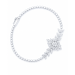 Load image into Gallery viewer, 925 Sterling Silver Floral Designer Bracelet for Women – Sparkling CZ Leaf Pattern - SILVER OCEAN 925 Sterling Silver Floral Designer Bracelet for Women – Sparkling CZ Leaf Pattern
