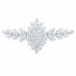 Load image into Gallery viewer, 925 Sterling Silver Floral Designer Bracelet for Women – Sparkling CZ Leaf Pattern - SILVER OCEAN 925 Sterling Silver Floral Designer Bracelet for Women – Sparkling CZ Leaf Pattern
