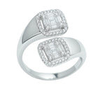 Load image into Gallery viewer, 925 Sterling Silver Dual Halo Ring - SILVER OCEAN 925 Sterling Silver Dual Halo Ring

