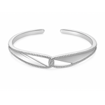 Load image into Gallery viewer, 925 Sterling Silver Open Cuff Kada with Intricate Leaf Motif - SILVER OCEAN 925 Sterling Silver Open Cuff Kada with Intricate Leaf Motif

